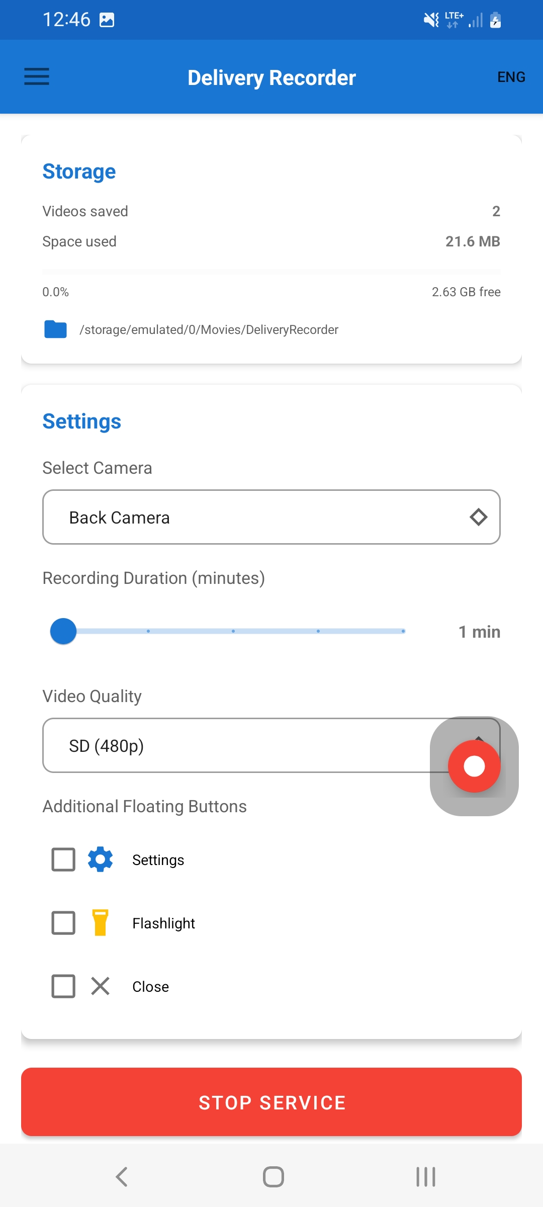 Delivery Recorder App Screenshot